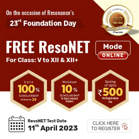 Resonance National Entrance Test (ResoNET).
